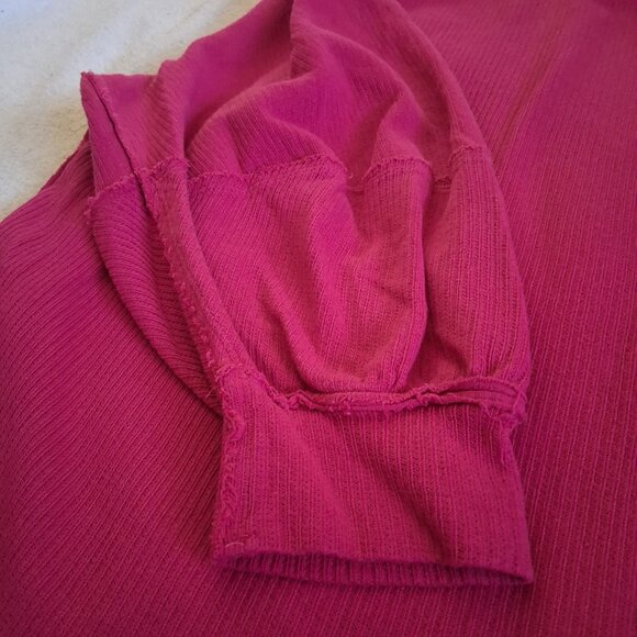 Torrid Women's Size 3X Pink Textured Cotton Crew Neck Oversized Sweatshirt - Picture 11 of 14